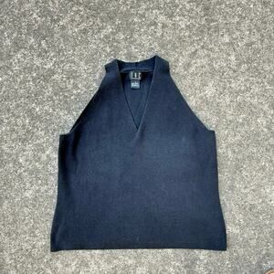 INC International Concepts Black Knit Sleeveless Sweater Vest Women’s Size Large